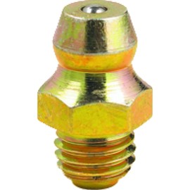 Lumax LX-3007-5 Gold/Silver 1/4"-28 Taper Thread (SAE-LT) Straight 0.54" Long Grease Fitting, (Pack of 5). Used on most auto vehicles and industrial equipment.