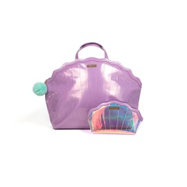 Glimmer Wish Mermaid Overnight Bag and Shell Cosmetic Bag for Essentials and Cosmetics, Secure and Organized Travel Bags, Gifts for Teens and Girls