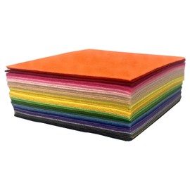 Lzrtola Felt Fabric Sheet 6"x6" (15 * 15cm) DIY Hand Sewn Patches on Fabrics, Various Colored Polyester Felt Fabrics for Art and Crafts, Party Decorations, 1mm Thick