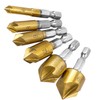 Treki 6 Pcs Countersink Drill Bit Set, 5 Flute 82