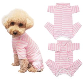 Kukaster Pet Dog Bodysuit After Op, Surgical Body Dog Castration Body for Dogs After Surgery, Dog Bodysuit with Legs, Wound Protection Suits Nylon Buckle for Hair Loss, Allergies, Shaving, Pink