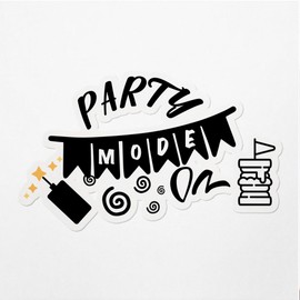 Decal Stickers of Party Mode Premium Indoor (No Waterproof) Vinyl Decal Stickers for Laptop Phone Accessory Helmet Car Window Mug Tuber Cup Door Wall Decoration - USCVER3f55331BL0124