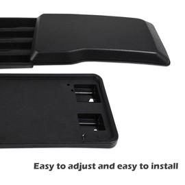 CHEDA Front Bumper & License Plate Bracket Mount Fascia Cover Compatible for Ford F-150 2015-2017 2016 Replacement (Fits Models w/o Block Heater & w/o Grille Shutters, NOT FIT Ecoboost Powered F150)