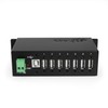 USB 2.0 7-Port hub with surge protection Din rail mounting