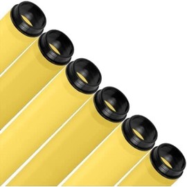 KastLite T12 Fluorescent 48" Safety Sleeves | Yellow | Fits T12 Lamps Only | 1.71" Diameter | 6 Pack