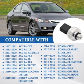1 Pair Air Condition Pressure Sensor with Switch Connector Pigtail Compatible with Honda Accord Civic CR-V Pilot Replace 80450T2FA01