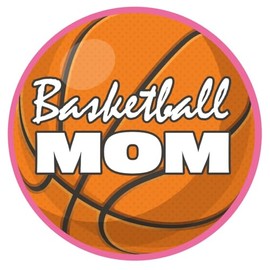 Mom Basketball Circle Magnet| Show Your Team Spirit on Any Magnetic Surface!