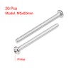 sourcing map M5x60mm Machine Screws Phillips Cross Pan Head Screw