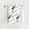 senya Violin with Music Notes Hand Towel Ultra Soft Luxury