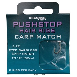 DRENNAN CARP MATCH QUICKSTOP HAIR RIGS SIZE 16 - HNQCMA016