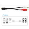 2 Pack Audio Speaker Y Adapter Splitter Cable with OFC