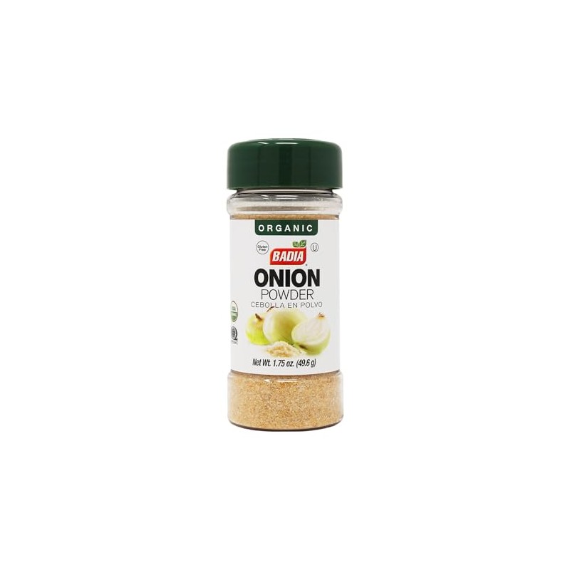 Badia Organic Onion Powder 1.75 oz – Finely Ground Dehydrated