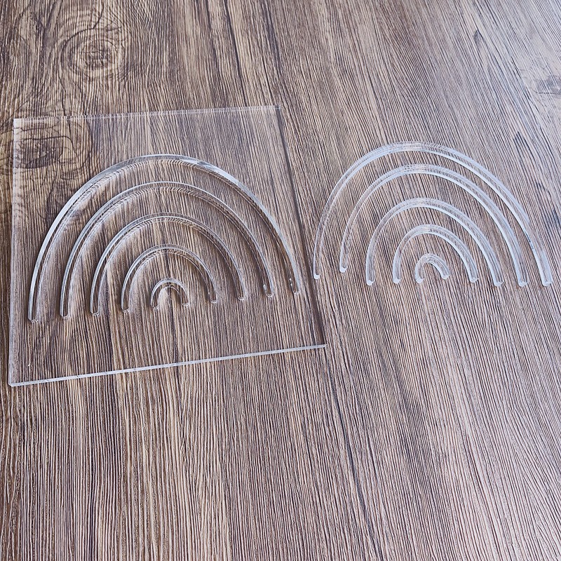 Rainbow Router Template, Clear Acrylic Template, Woodworking Router Template