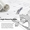Universal Protractor Angle Gauge, 0~320°Carbon Steel 0.2 Precision Vernier Bevel