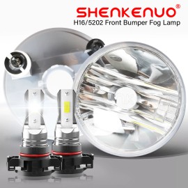 SHENKENUO Pair Bumper LED Fog Lights Driving Lamps For 2007-2012 Ford Mustang GT500