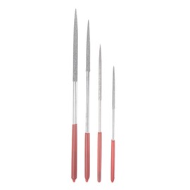sourcing map Tipped Bead Reamer Beading Set with Red Plastic Handles for Enlarge Holes 4Pcs