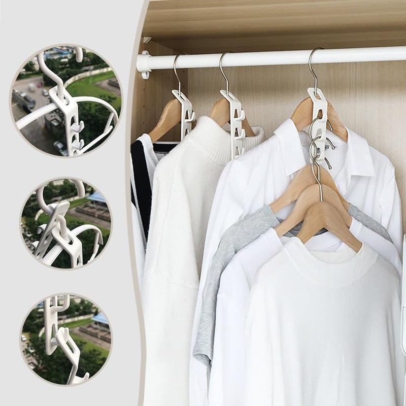 12pcs Clothes Hangers Space Savers,Space-saving connecting hooks for clothes hangers,New