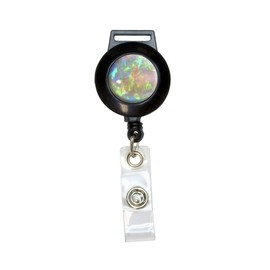 Graphics and More Opal October Birthstone - Faux Resin Lanyard Retractable Reel Badge ID Card Holder