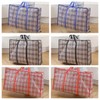 Checkered Moving Bags,Storage Totes with Zipper and Handle for Clothes,