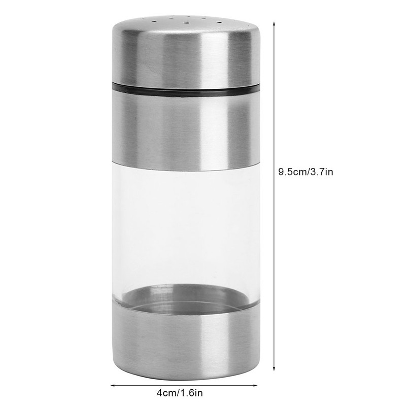 Stainless Steel Seasoning Jar Salt Pepper Spice Seasoning Pot Bottle