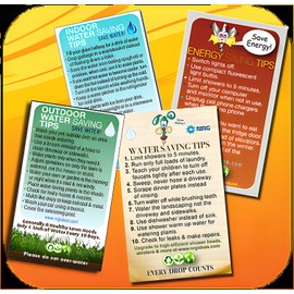 New Resources Group Water & Energy Conservation Tip Magnet Set of 4