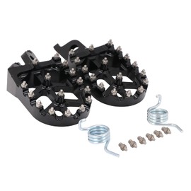 AnXin Dirt Bike Foot Pegs Footpegs Footrests Foot Pedals Rests CNC for KX250F KX450F 06-18 KX250 KX 250 19-24 KX450 19-24 KX250X/450X KLX450R Black