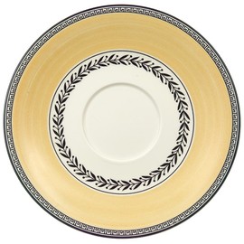 Villeroy & Boch Audun Ferme Breakfast/Soup Cup Saucer, Yellow/Black/White