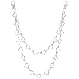 HAQUIL Punk Gothic Heart Layer Jeans Chain Long Tassel Metal Waist Chain Women Adjustable Body Link Belts Body Belly Jewelry