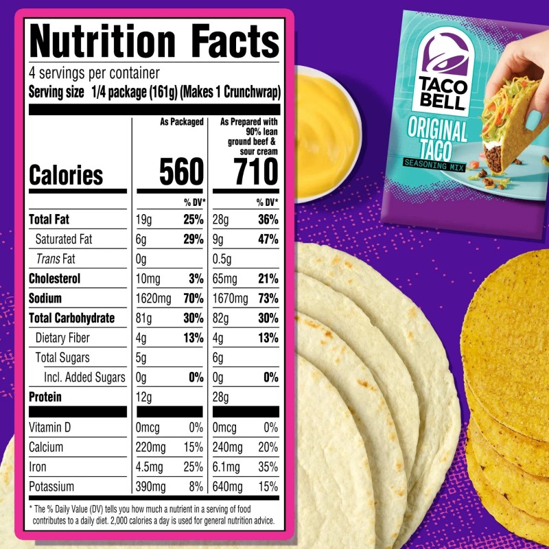 Taco Bell Crunchwrap Supreme cravings Kit, 22.6 Oz Box...