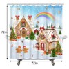 Tcoyodw Christmas Gingerbread House Shower Curtain 72" x 72" Winter