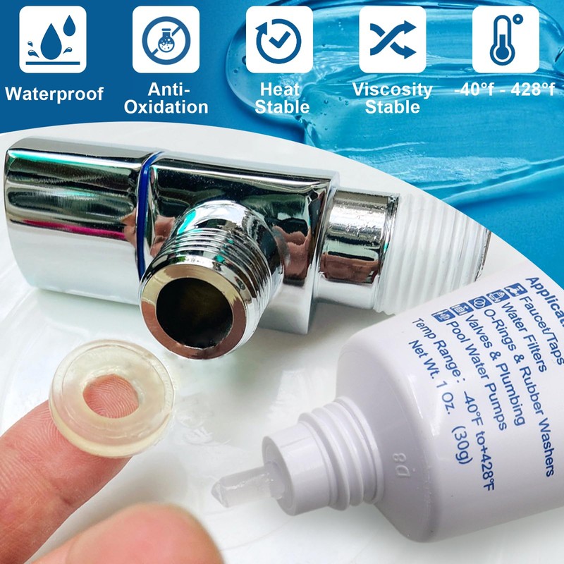 ZDBB Plumbers O Rings Silicon Grease Tube for Pool Lube