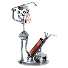STEEMO Screw Man Golferin Golf Lady Gift Metal Decoration 12 x 10 x 18 cm
