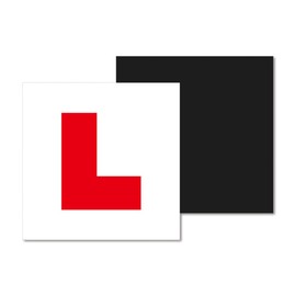 Jagowa 2 Packs Fully Magnetic Car L-Plates Red L Waterproof Sunscreen Extra Thick Strong Magnetic Plate for New Drivers without Scratching Painting off (L)