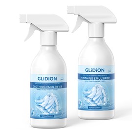 GLIDION Clothing Emulsifier Stain, Non-Ionic Laundry Pre-Treatment, Stain Remover for Oil, Sweat, Cosmetic & Food Stains, Active Enzyme Fabric Cleaner, 10 FL OZ (Pack of 1) 2PCS