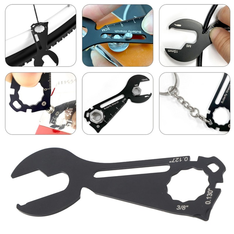 11 in 1 Outdoor Wrench Multifunctional Bottle Opener Keychain Screwdriver