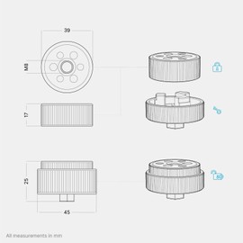 qeedo Freedom Lock Set 2.0 2 Piece Security Lock with Magnetic Key for qeedo Freedom Roof Tents