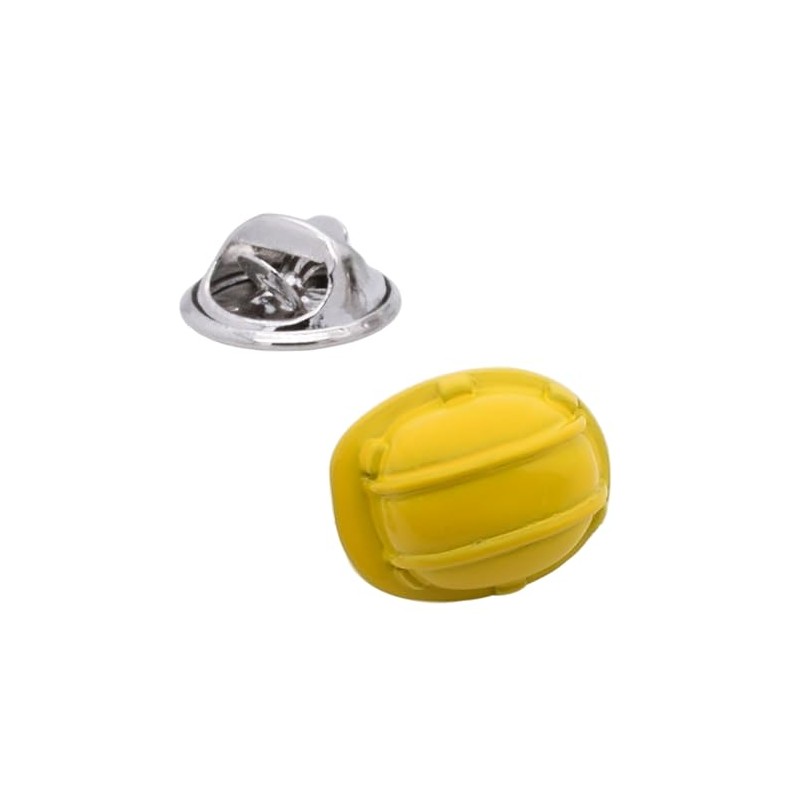 Construction Builders Safety Hard Hat Lapel Pin, Yellow, 18 x
