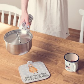 Mr. & Mrs. Panda Set of 2 Pot Holders Sloth Satisfied - Gift, Pot Coaster, Relax, Sloth Gift, Happiness, Peace, Oven Glove