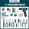 Sundpey Tool Kit 206PCs with Drill - 12V Cordless Power