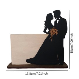 perfeclan Valentine's Day Decoration Table Sign Romantic Centerpiece Wooden Table Decor for Wedding Mantle Cabinet Engagement Shelf, Style A