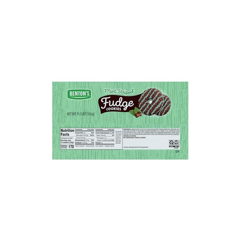 Benton’s Cookies (Pack of 2, Mint Striped Fudge)