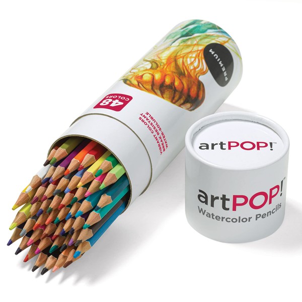 artPOP! Watercolor Pencils, 48 Vibrant Colors, Premium Quality, Hexagonal Grip, Water Soluble Colors for Drawing, Blending, Painting, and Mixed Media