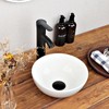 11 Inch Round Bathroom Sink Above Counter, Small White Ceramic