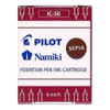 PILOT Namiki IC50 Fountain Pen Ink Cartridges, Sepia, 6-Pack (69006)