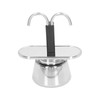 Moka Pot 100ml Dual Pipe Stainless Steel Durable Food Grade