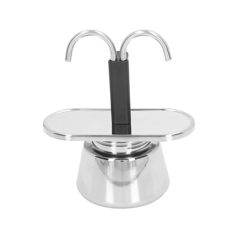Moka Pot 100ml Dual Pipe Stainless Steel Durable Food Grade