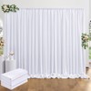 20 ft x 10 ft Thick White Backdrop Curtain for