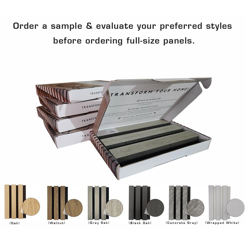 Slat Wood Wall Panels - Decorative & Sound Absorbing Contemporary