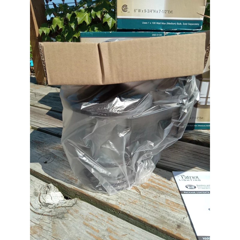 Patriot Lighting (1) Outdoor Wall Light Round Lantern Oil Rubbed