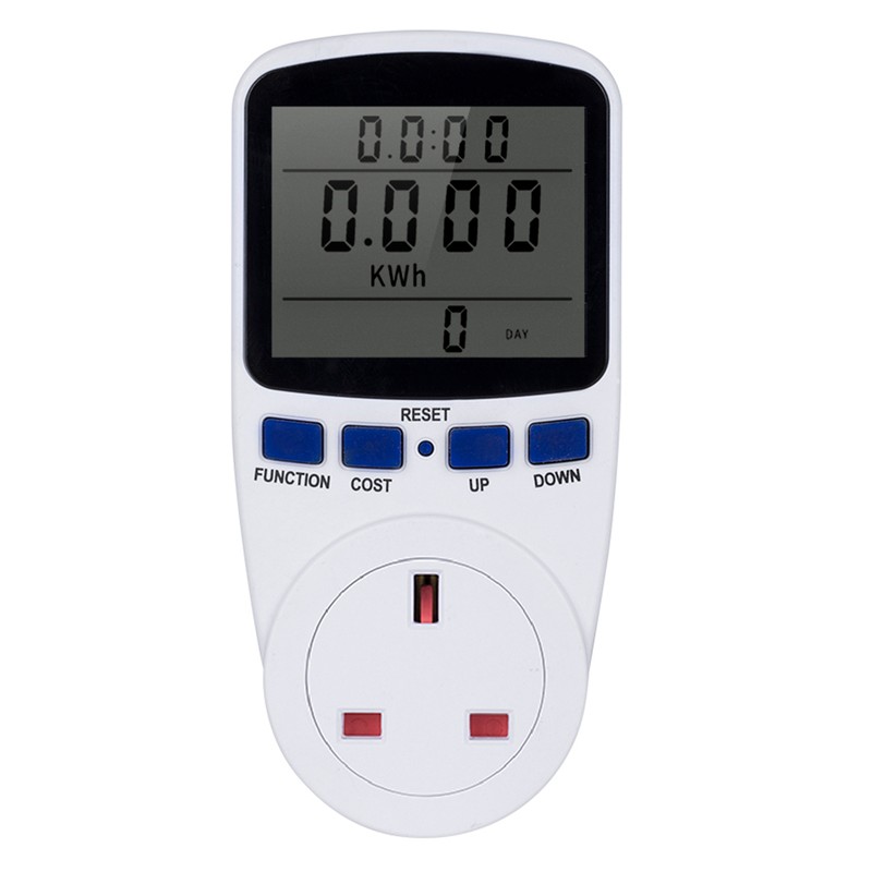 LCD Display Electricity Usage Power Meter Socket Energy Watt Volt